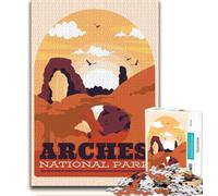 Arches National Park Adult Jigsaws 1000 Pieces Difficult,Learning Educational Toys Family Games with Matching Poster And Trivia Sheet 38x26cm