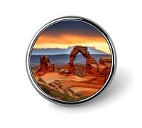 Arches National Park Badge Holder Exquisite Round Badge with Picture Pin DIY Button Badges Personalized Metal Button Pin Fashion Brooch Crafts Gifts Clothes Decorative Pins