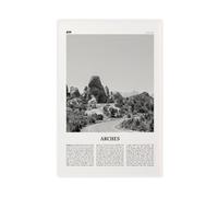 Arches National Park Black And White,Utah, USA, United States, North America City Map Travel Landscape Canvas Modern Poster Wall Art Prints Paintings Living Room Bedroom Decor 12x18inch(30x45cm)