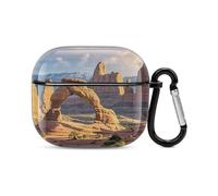 Arches National Park Bluetooth Earbuds Case Cover Full Body Shockproof Protection Hard Case Support Wireless Charging with Keychain Personalized Gift for AirPods 3
