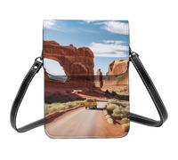 Arches National Park Entrance Small Crossbody Bags For Women Cell Phone Purse Pu Leather Wallet Bag With Shoulder Strap