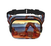 Arches National Park Fanny Pack For Women Waterproof Adjustable Belt Bags Waist Pack Fashion Casual Crossbody Bags Bum Bag For Running Workout Hiking Traveling, Black, One Size