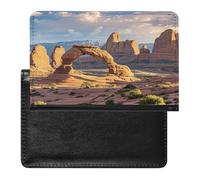 Arches National Park Passport Holder with Card Slots Portable Passport Cover Compact Waterproof Passports Protector
