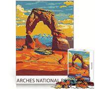 Arches National Park Poster Jigsaw Puzzles 1000 Piece for Teenagers Focus Skill Indoor Fun Fun Challenge Home Decor (38x52cm)