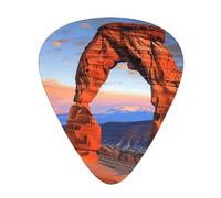 Arches National Park Print Guitar Picks 12-Pack - Assorted Thickness Picks (0.46 mm, 0.71 mm, 0.96 mm) with Storage Box & Assorted Unique Design for Acoustic, Electric, Bass, and Ukulele Players