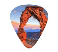 Arches National Park Print Guitar Picks 12-Pack - Assorted Thickness Picks (0.46mm, 0.71mm, 0.96mm) with Storage Box & Assorted Unique Design for Acoustic, Electric, Bass, and Ukulele Players