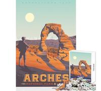 Arches National Park Print Jigsaw for Teenagers 1000 Pieces Stimulate Active Brain And Mind Gentle Relaxing Fun Activity (38x52cm)