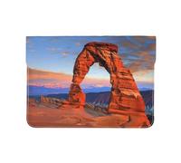 Arches National Park Printed Laptop Sleeve 13-Inch Leather Laptop Case Computer Bag Cover for Travel, Work, Business