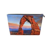 Arches National Park Printed Travel Cosmetic Bags with Gold Zipper Makeup Organizer Cosmetic Case Toiletry Bag for Women Mom Girls