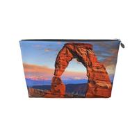Arches National Park Printed Travel Cosmetic Bags with Silver Zipper Makeup Organizer Cosmetic Case Toiletry Bag for Women Mom Girls
