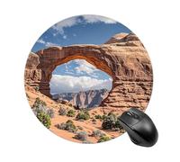 Arches National Park Round Mouse Pad, Non-Slip Rubber Base Waterproof Washable, Computer Mouse Mat for Office Gaming Studying, Premium-Textured Durable Portable Circle Mousepad for Desktop PC Notebook