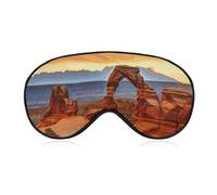 Arches National Park Sleep Mask for Women Men, Soft Eye Mask with Adjustable Strap for Sleeping, Light Blocking Travel Blindfold for Nap Comfortable Eye Cover for Home Office