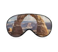 Arches National Park Sleep Mask Light Blocking Eye Cover Polyester Eye Mask with Elastic Strap Blindfold for Side Sleeper Sleeping Masks Face Hugging for Women Men Travel
