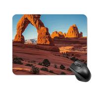Arches National Park-Standard Mouse Pad Square Laptop Mouse Mat Cute Computer Mousepad Keyboard Pad Non-Slip Desk Pads for Gaming Office Work Home 20 * 25cm