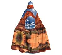 Arches National Park-Standard Print Halloween Hooded Cloak Medieval Renaissance Style Costume Unisex Wizard Role Play