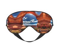 Arches National Park-Standard Print Soft Eye Mask, Adjustable Strap Soft Eye Cover Blindfold for Travel Yoga Nap Shift Work