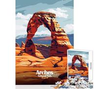 Arches National Park, Utah, USA 1000 Piece Jigsaws for Teenagers Boost Memory Retention Effectively Calming Relaxing Leisure Game (38x52cm)