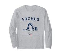 Arches National Park Utah USA Mountains American Flag Long Sleeve T-Shirt