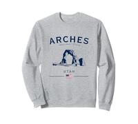 Arches National Park Utah USA Mountains American Flag Sweatshirt