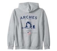 Arches National Park Utah USA Mountains American Flag Zip Hoodie