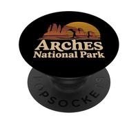 Arches National Park Vintage Mountain Sunset Utah Hiking PopSockets Adhesive PopGrip