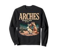 Arches NP Rabbit Vintage National Park Utah Red Rock Hiking Sweatshirt