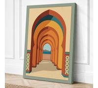 Arches of Infinite Depth Canvas Wall Art Print 18x12 Inch (46 x 30 cm)