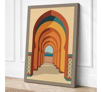 Arches of Infinite Depth Canvas Wall Art Print 36x24 Inch (91 x 61 cm)