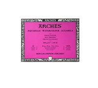 Arches Winsor Newton Watercolor Hot Pressed Paper Block, 20 Sheets 9-inch x 12-inch
