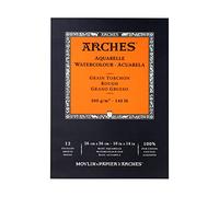 Arches Watercolor Hot Pressed Paper Pad 10-inch x 14-inch-12 Sheets, Other, Multicoloured, 26.03x36.19x0.63 cm