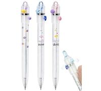 Archic Retractable Fidget Spinner Pen Rotary Ballpoint Pens Black Gel Ink Pack of 3