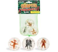 Archie McPhee Cryptid Rubber/Vinyl Bouncing Balls - Set of 3 (Bigfoot, Mothman, Jersey Devil)