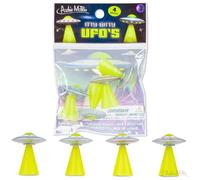 Archie McPhee Itty Bitty UFOs - Bag of 4 Miniature Soft Vinyl Figures