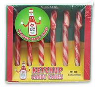 Archie McPhee Ketchup Flavored Candy Canes | 6 Piece Gift Set