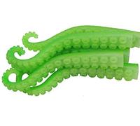 Archie McPhee Set of Five Green Rubber Glow In The Dark Finger Tentacle Puppets