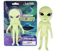 Archie McPhee Stretchy Alien Toy - 6 Inch Soft TPR Wiggly Alien Filled with Sand, Squishy Novelty Desk Toy, Alien Figurine