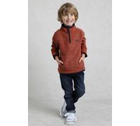 Archie Unisex Kids Eco 1/4 Zip Grid Fleece Weird Fish Light Red 9 Years