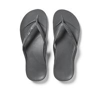 ARCHIES Arch Support Flip Flops for Men & Women - Orthotic Sandals for Plantar Fasciitis Relief - Lightweight, Cushioning, Shock-Absorbing Sandals for Walking, Foot Pain - Charcoal