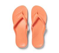 ARCHIES Arch Support Flip Flops for Men & Women - Orthotic Sandals for Plantar Fasciitis Relief - Lightweight, Cushioning, Shock-Absorbing Sandals for Walking, Foot Pain - Peach (UK 3)
