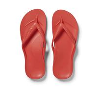 ARCHIES Arch Support Flip Flops for Men & Women - Orthotic Sandals for Plantar Fasciitis Relief - Lightweight, Cushioning, Shock-Absorbing Sandals for Walking, Foot Pain - Coral (UK 13)