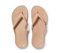 ARCHIES Arch Support Flip Flops for Men & Women - Orthotic Sandals for Plantar Fasciitis Relief - Lightweight, Cushioning, Shock-Absorbing Sandals for Walking, Foot Pain - Tan (UK 10)