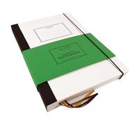 Archie's Calligraphy Notebook B5 with Bookmarks, Vintage Design Exercise Book, Premium Thick Paper, Binding Retro Cover, 96 Pages, Squared