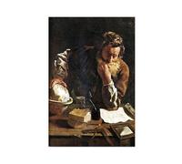 Archimedes Original Portrait Canvas Art Poster And Wall Art Picture Print Modern Family Bedroom Decor Unframe 24x36inch(60x90cm)