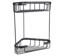 Architeckt Baskets Open Double Corner Shower Caddy - Matt Black