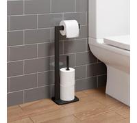 Architeckt Black Freestanding Square Toilet Roll Holder