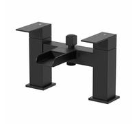 Architeckt® Dakota Bathroom Waterfall Bath Shower Mixer Tap No Attachments Square Twin Lever Handle for Bathtub Modern, Black