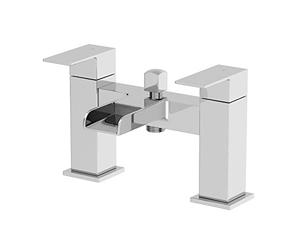Architeckt® Dakota Bathroom Waterfall Bath Shower Mixer Tap No Attachments Square Twin Lever Handle for Bathtub Modern, Chrome