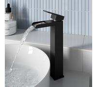 Architeckt Dakota Black Tall Waterfall Basin Mixer Tap