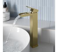 Architeckt Dakota Brushed Brass Tall Basin Mixer Tap