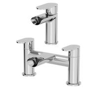 Architeckt Edsberg Basin Mixer Waterfall Tap and Bath Mixer Waterfall Tap Set